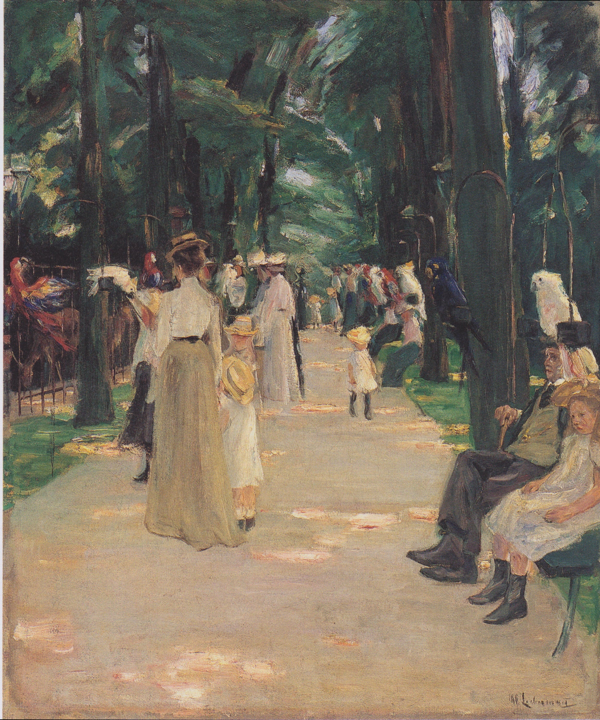 Allée des perroquets - Max Liebermann - Reproductions de tableaux et peintures haut de gamme