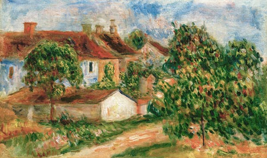 Maisons de village - Pierre-Auguste Renoir - Reproductions de tableaux et peintures haut de gamme