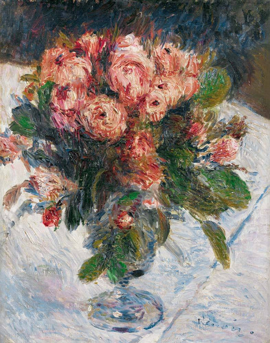 Roses en mousse - Pierre-Auguste Renoir - Reproductions de tableaux et peintures haut de gamme