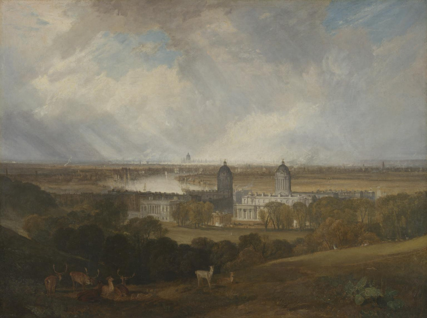 Londres depuis le parc de Greenwich exposé - William Turner - Reproductions de tableaux et peintures haut de gamme