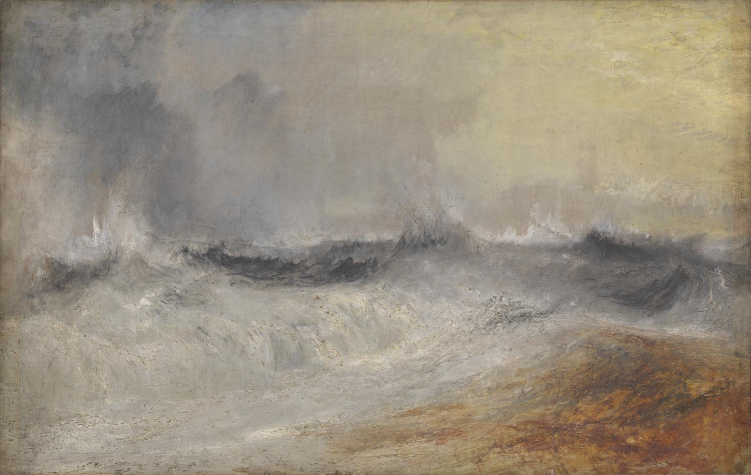 Les vagues se brisent contre le vent - William Turner - Reproductions de tableaux et peintures haut de gamme