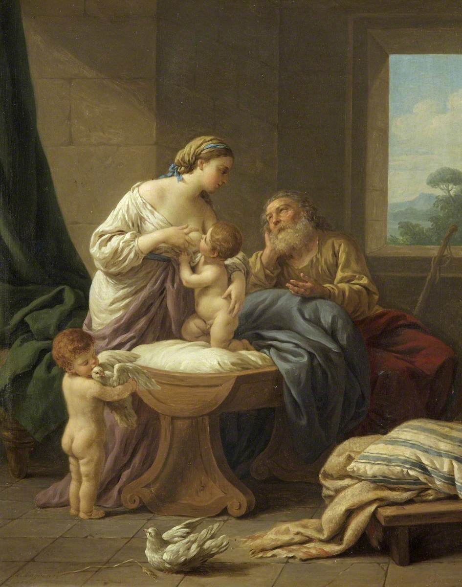 'L'heureuse vieillesse' - Louis Jean François Lagrenée - Reproductions de tableaux et peintures haut de gamme