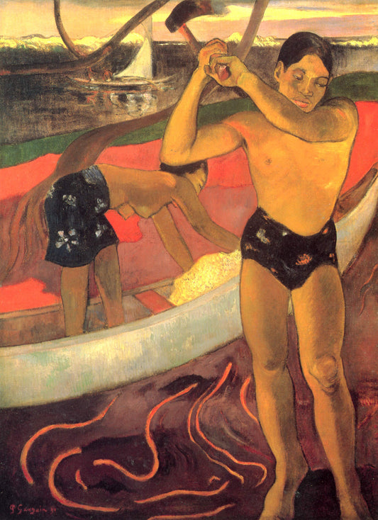 L'Homme à la hache - Paul Gauguin - Reproductions de tableaux et peintures haut de gamme