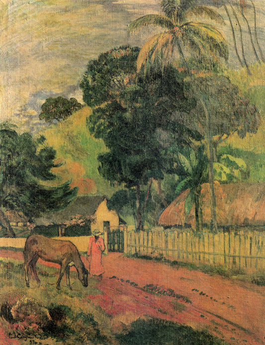 Le cheval sur le chemin - Paul Gauguin - Reproductions de tableaux et peintures haut de gamme