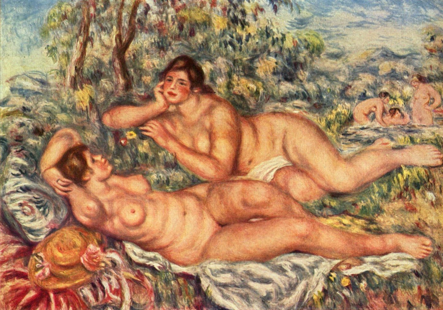 Les Baigneuses (Renoir) - Pierre-Auguste Renoir - Reproductions de tableaux et peintures haut de gamme