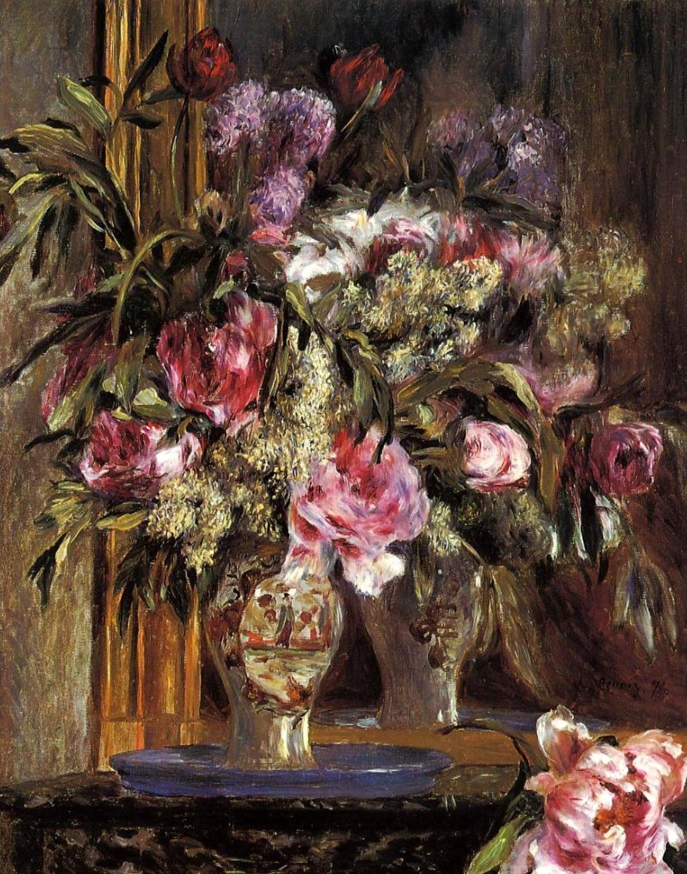 Vase de fleurs 1871 - Pierre-Auguste Renoir - Reproductions de tableaux et peintures haut de gamme