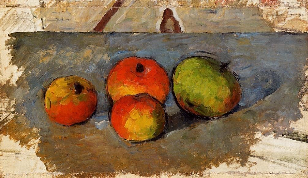 Quatre pommes - Paul Cézanne - Reproductions de tableaux et peintures haut de gamme