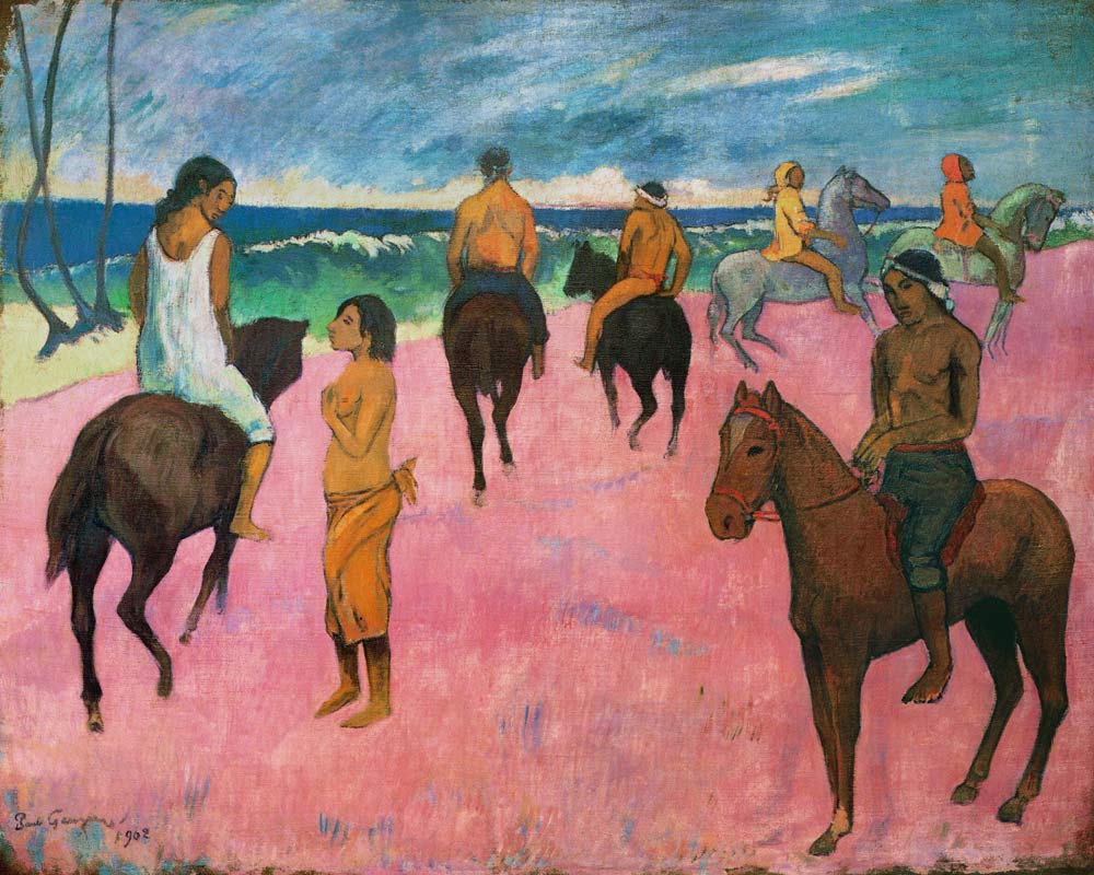 Cavaliers sur la plage - Paul Gauguin - Reproductions de tableaux et peintures haut de gamme