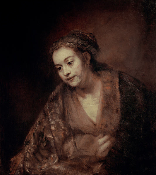 Demi-figure d'une femme - Rembrandt van Rijn - Reproductions de tableaux et peintures haut de gamme