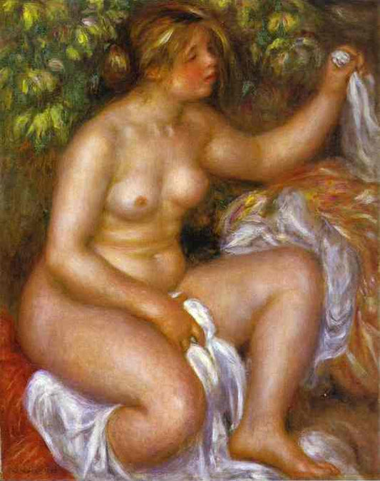 La sortie du bain - Pierre-Auguste Renoir - Reproductions de tableaux et peintures haut de gamme