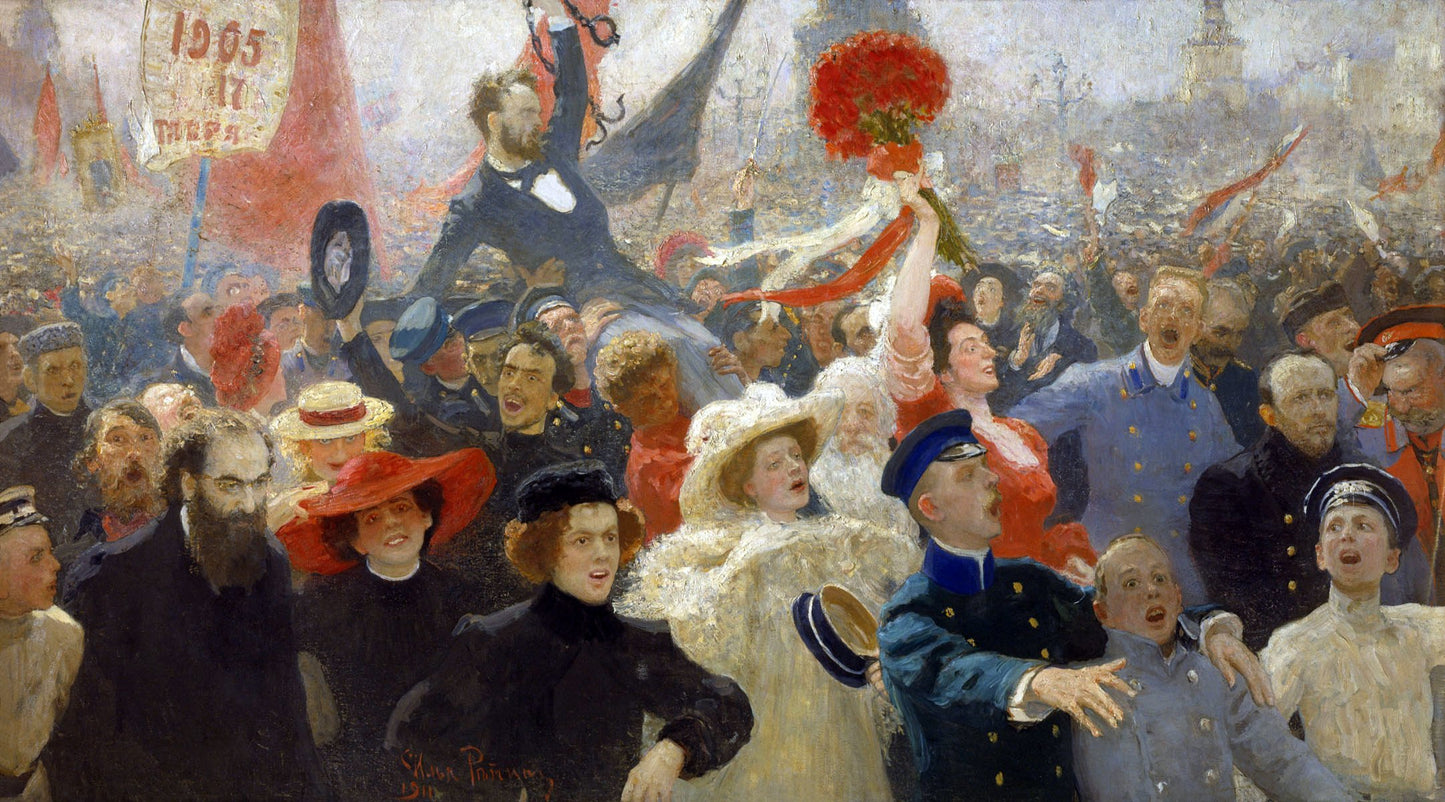 Manifestation du 17 octobre 1905 - Ilya Repin - Reproductions de tableaux et peintures haut de gamme