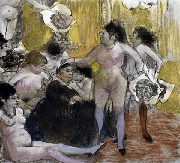 Illustration de "La Maison Tellier" de Guy de Maupassant - Edgar Degas - Reproductions de tableaux et peintures haut de gamme