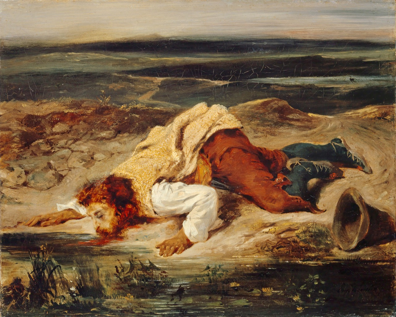 Pâtre romain - Eugène Delacroix - Reproductions de tableaux et peintures haut de gamme