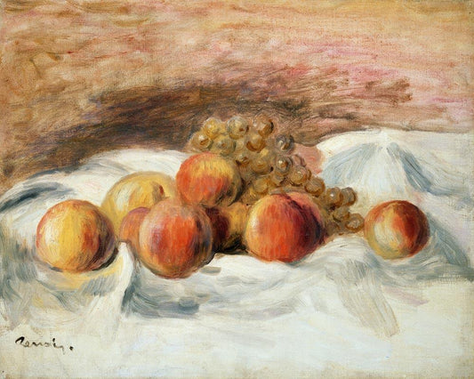 Nature morte avec des pêches - Pierre-Auguste Renoir - Reproductions de tableaux et peintures haut de gamme