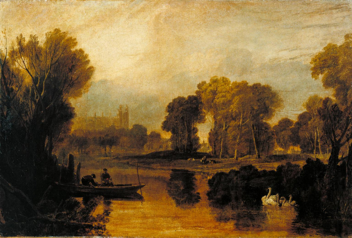 Eton College depuis la rivière - William Turner - Reproductions de tableaux et peintures haut de gamme