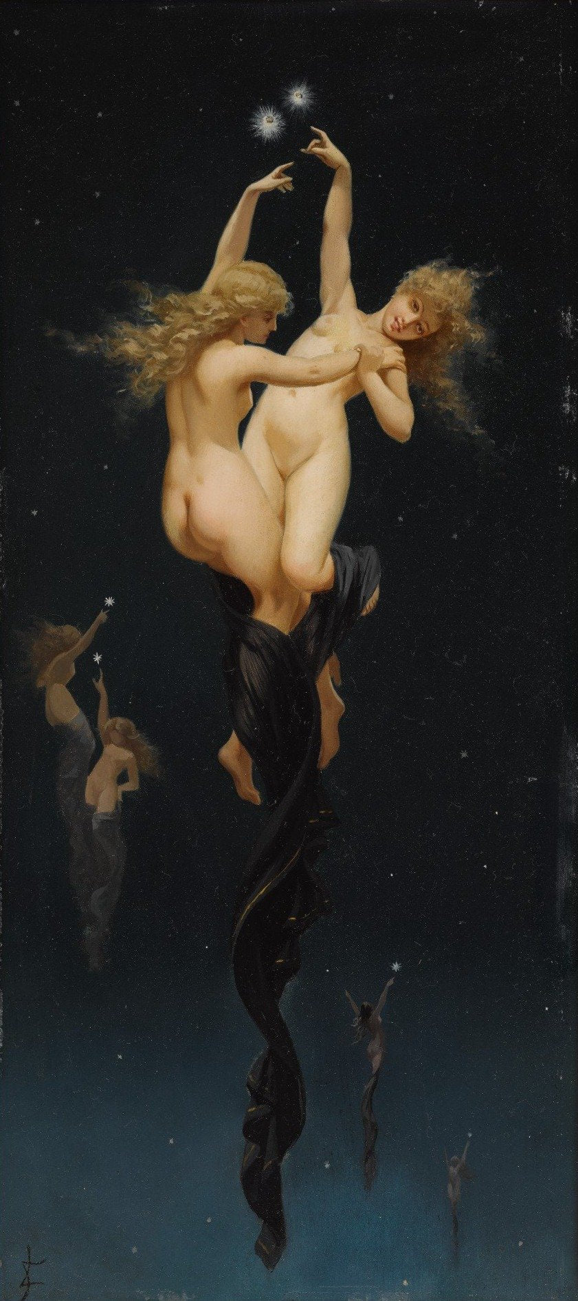 Étoiles jumelles - Luis Ricardo Falero - Reproductions de tableaux et peintures haut de gamme