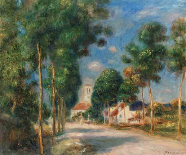 La route d'Essoyes - Pierre-Auguste Renoir - Reproductions de tableaux et peintures haut de gamme