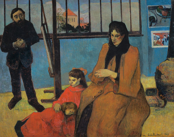 La famille Schuffenecker ou l'atelier Schuffenecker - Paul Gauguin - Reproductions de tableaux et peintures haut de gamme