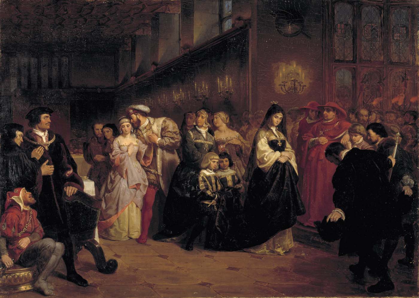 La cour d'Anne Boleyn - Emanuel Leutze - Reproductions de tableaux et peintures haut de gamme