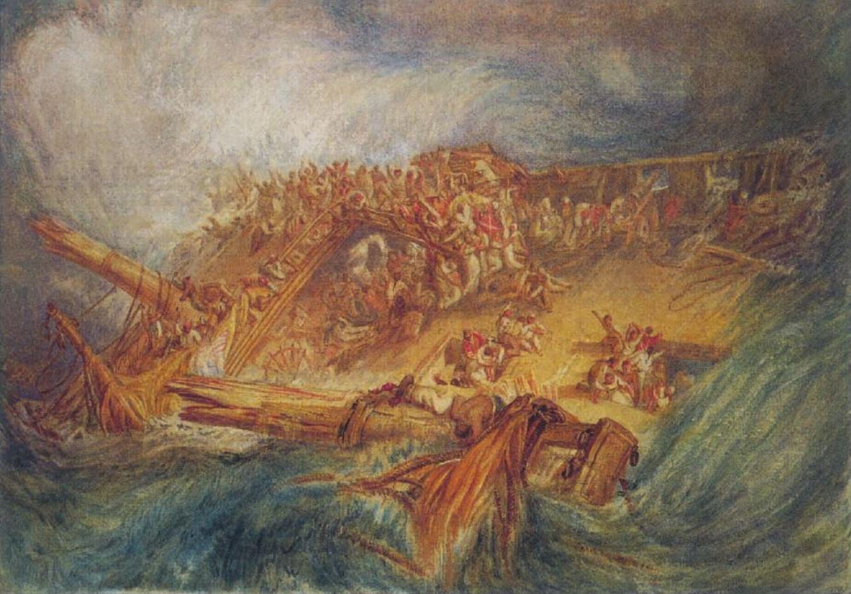 La perte d'un marin des Indes orientales - William Turner - Reproductions de tableaux et peintures haut de gamme