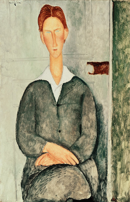 Jeune garçon aux cheveux roux - Amedeo Modigliani - Reproductions de tableaux et peintures haut de gamme