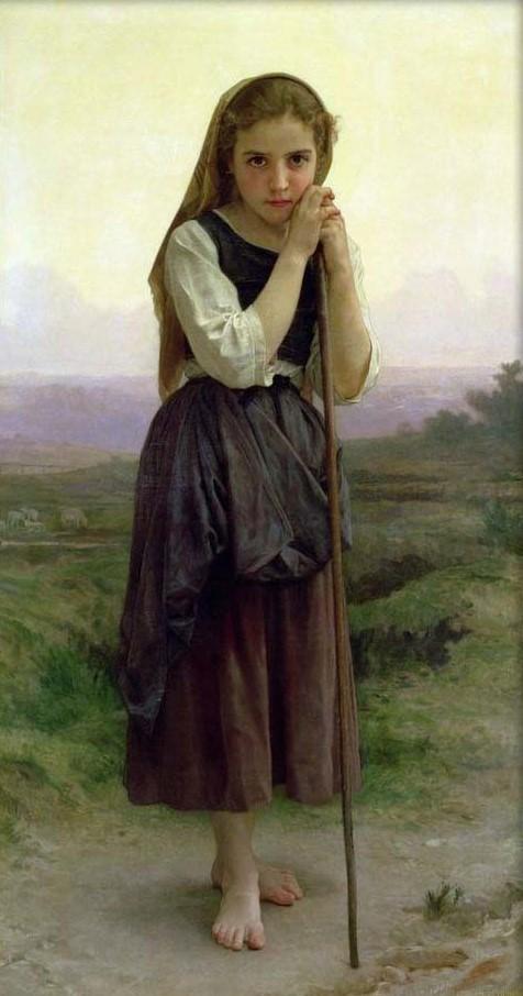 Une petite bergère - William Bouguereau - Reproductions de tableaux et peintures haut de gamme