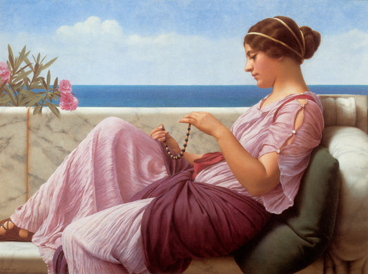 Un souvenir - John William Godward - Reproductions de tableaux et peintures haut de gamme