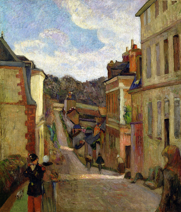 Une rue de banlieue - Paul Gauguin - Reproductions de tableaux et peintures haut de gamme