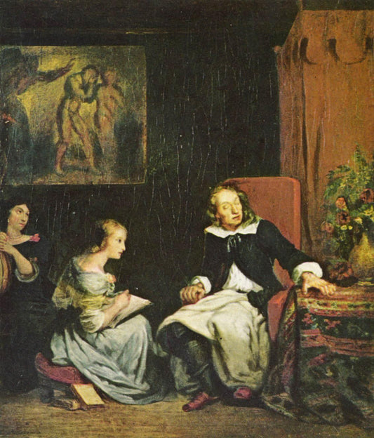 Le Milton raconte à ses filles le paradis perdu - Eugène Delacroix - Reproductions de tableaux et peintures haut de gamme