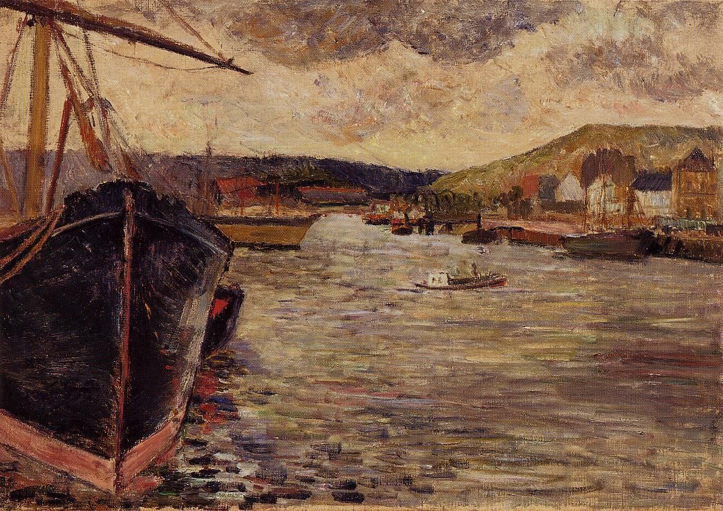 Port de Rouen - Paul Gauguin - Reproductions de tableaux et peintures haut de gamme