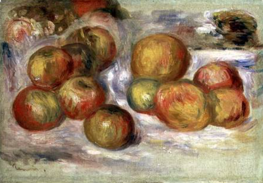 Nature morte avec de pomme - Pierre-Auguste Renoir - Reproductions de tableaux et peintures haut de gamme