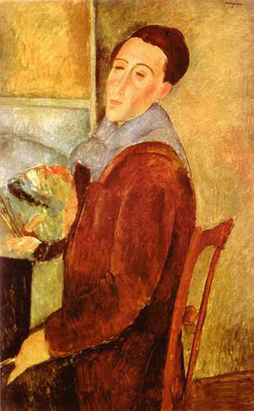 Autoportrait - Amedeo Modigliani - Reproductions de tableaux et peintures haut de gamme