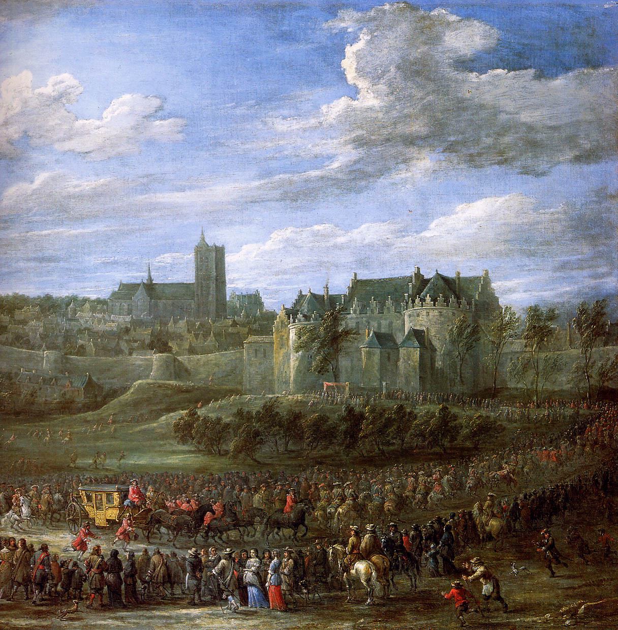 Arrivée de Christina de Suède à Bruxelles - David The Younger Teniers - Reproductions de tableaux et peintures haut de gamme