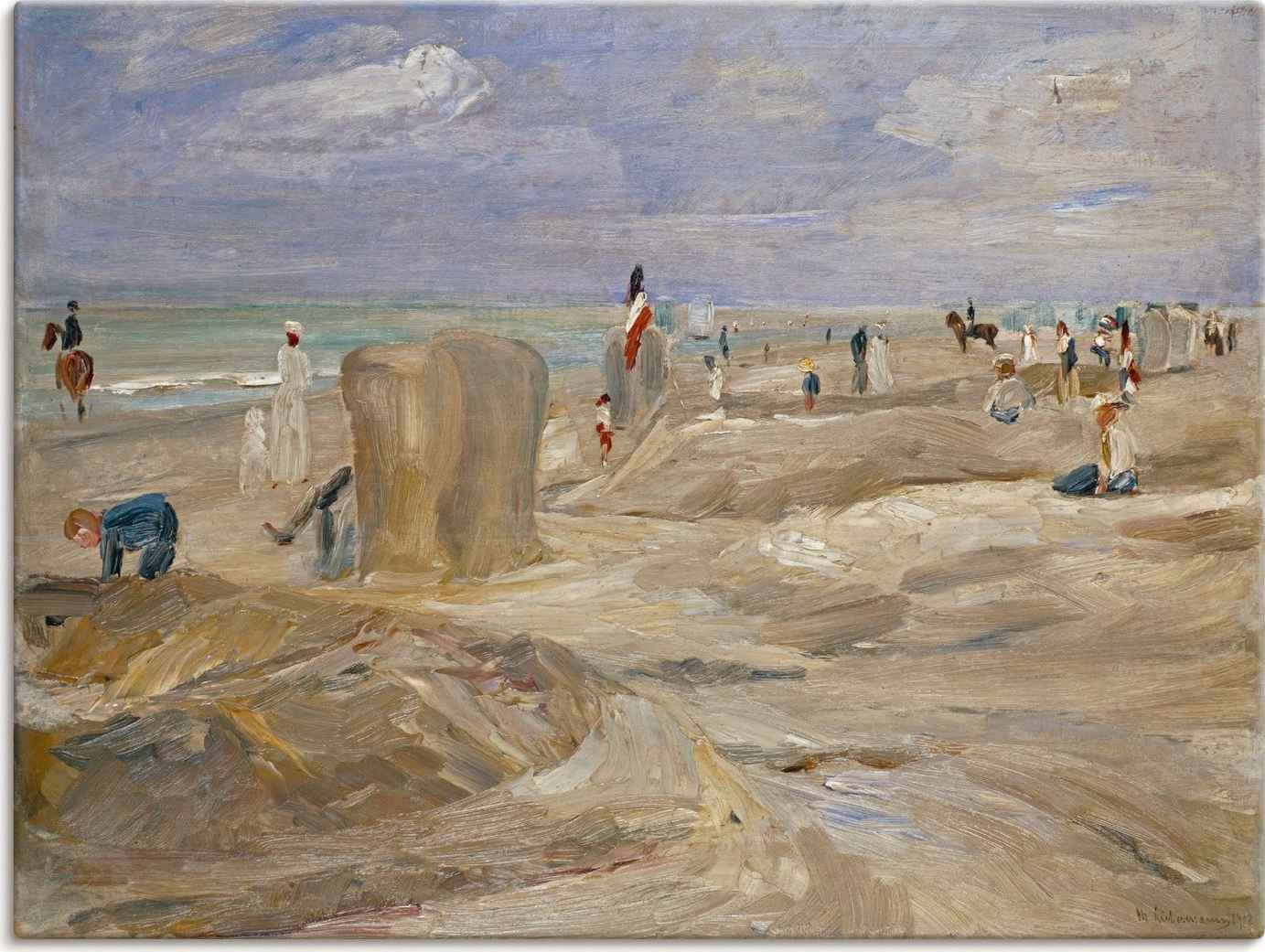 Plage à Noordwijk - Max Liebermann - Reproductions de tableaux et peintures haut de gamme