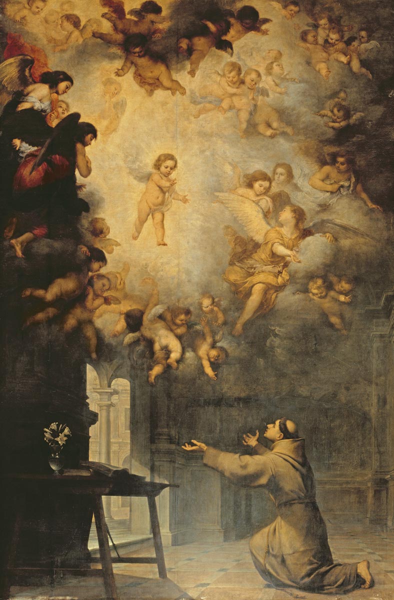 La vision de saint Antoine de Padoue - Bartolomé Esteban Murillo - Reproductions de tableaux et peintures haut de gamme