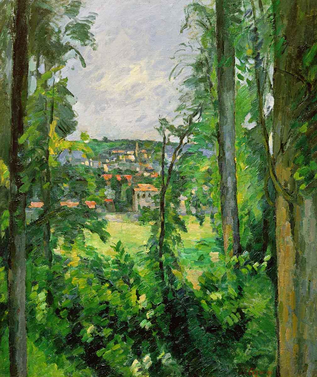 Auvers, vue de la périphérie - Paul Cézanne - Reproductions de tableaux et peintures haut de gamme