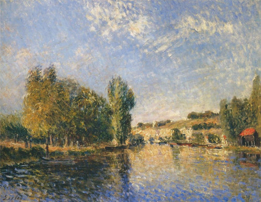 Le Loing à Moret - Alfred Sisley - Reproductions de tableaux et peintures haut de gamme