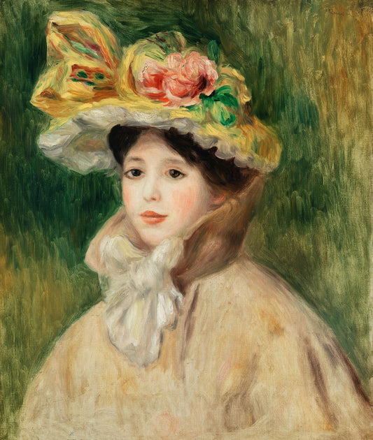 Femme à la capeline - Pierre-Auguste Renoir - Reproductions de tableaux et peintures haut de gamme