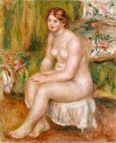 Une baigneuse - Pierre-Auguste Renoir - Reproductions de tableaux et peintures haut de gamme