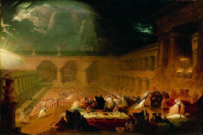 Le festin de Belshazzar - John Martin - Reproductions de tableaux et peintures haut de gamme