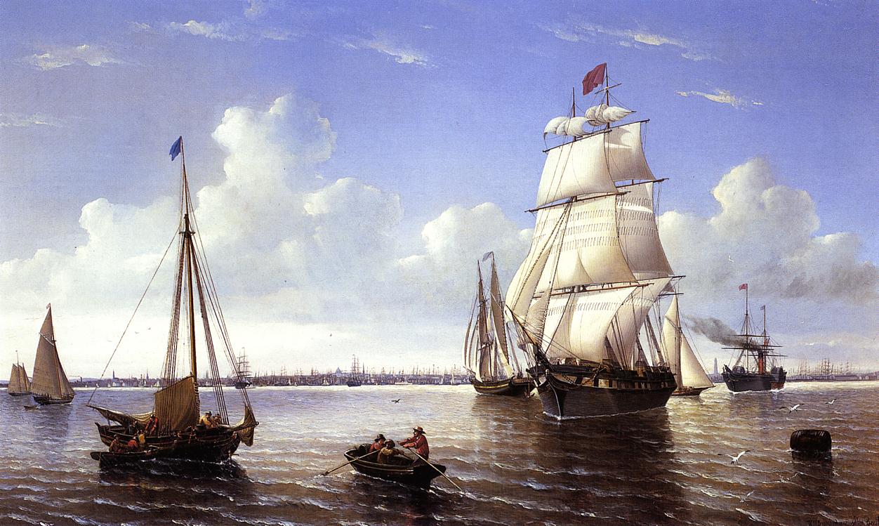 Le port de Boston - William Bradford - Reproductions de tableaux et peintures haut de gamme