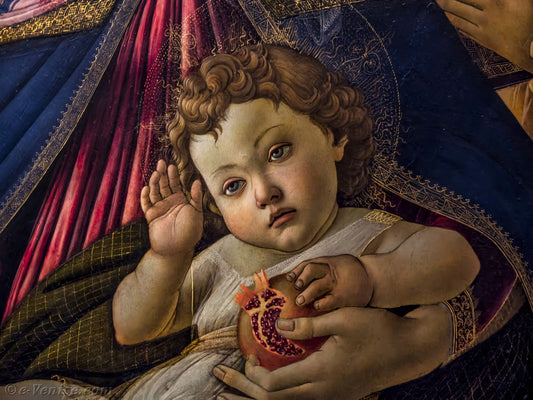 Madonna Granatapfel, Det - Sandro Botticelli - Reproductions de tableaux et peintures haut de gamme