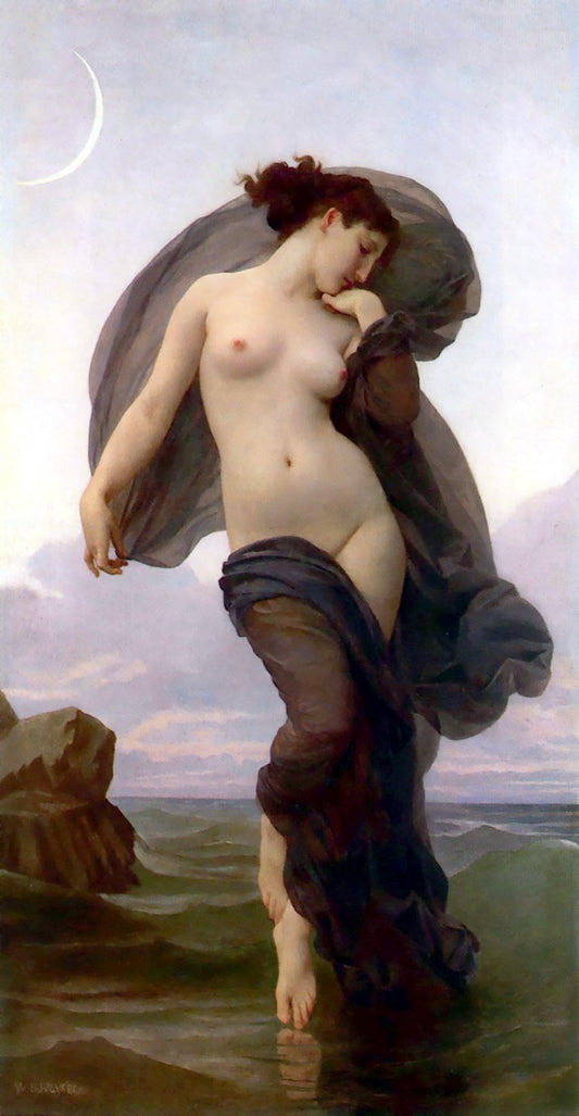 Humeur crépusculaire, crépusculaire ou du soir - William Bouguereau - Reproductions de tableaux et peintures haut de gamme