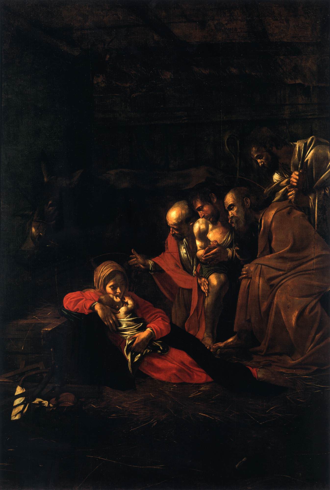 Adoration des bergers - Caravage - Reproductions de tableaux et peintures haut de gamme