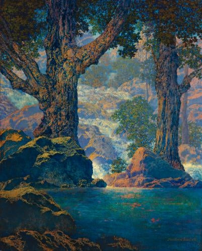 Cascades (Quiet Solitude) - Maxfield Parrish - Reproductions de tableaux et peintures haut de gamme