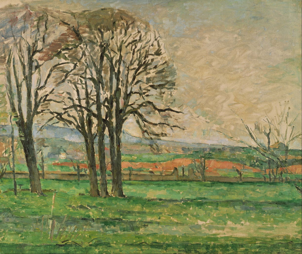 Les arbres nus au Jas de Bouffan - Paul Cézanne - Reproductions de tableaux et peintures haut de gamme