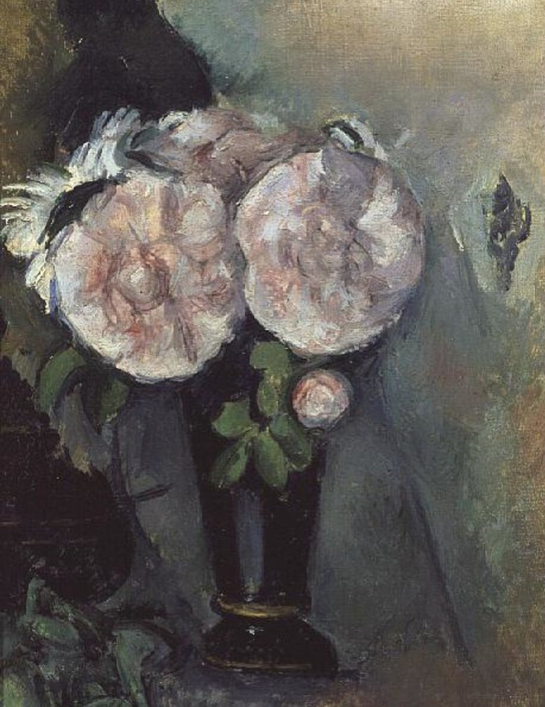 Fleurs dans un vase bleu I - Paul Cézanne - Reproductions de tableaux et peintures haut de gamme