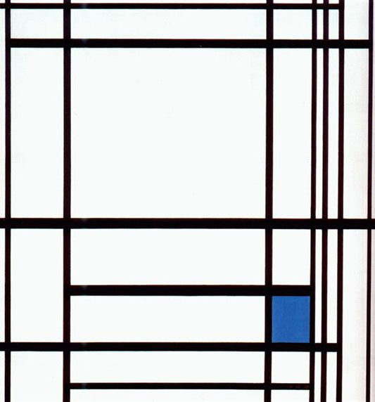 Composition avec du bleu - Mondrian - Reproductions de tableaux et peintures haut de gamme