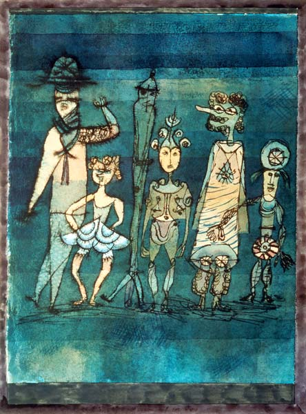 Masques sur la prairie - Paul Klee - Reproductions de tableaux et peintures haut de gamme