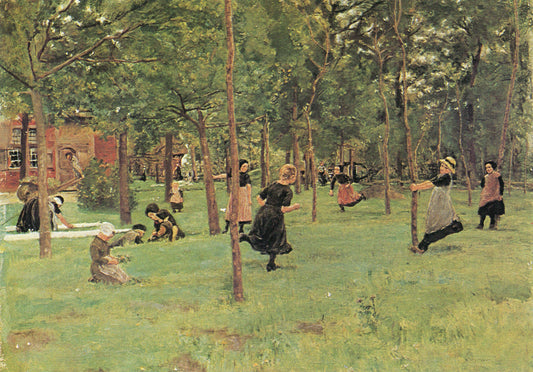 Enfants jouant dans le parc - Max Liebermann - Reproductions de tableaux et peintures haut de gamme